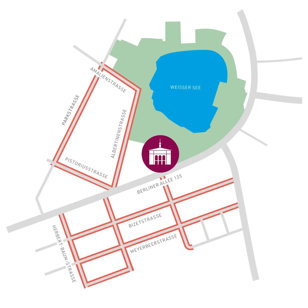 Lageplan der öffentliche Parkmöglichkeiten in der Umgebung